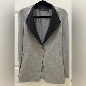 Per Se Blazer Jacket Heather Gray Merino Wool Size 0 Great Condition!